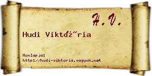 Hudi Viktória névjegykártya
